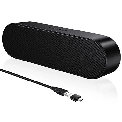 ABRRU USB Computer Speakers, PC Speakers for Desktop, Laptop Speakers with Crystal Clear Sound, Loud Volume, Volume Control