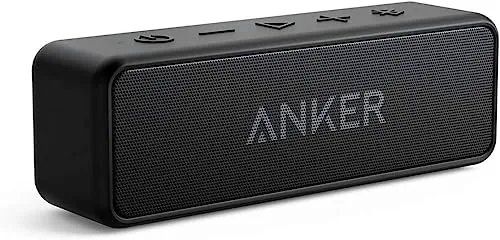 Anker Soundcore 2 Portable Bluetooth Speaker with 12W Stereo Sound, Bluetooth 5, Bassup, IPX7 Waterproof, 24-Hour Playtime,