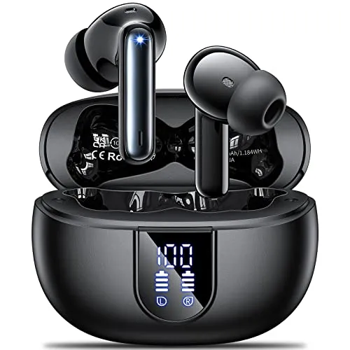 Aoslen Wireless Earbuds, Bluetooth 5.3 Earphones with 4 HD ENC Noise Canceling Mic, 42H Playtime, Bluetooth Sport Headphones