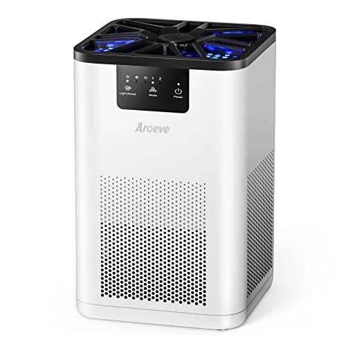 AROEVE Air Purifiers for Bedroom HEPA Air Purifier With Aromatherapy Function For Pet Smoke Pollen Dander Hair Smell 20dB