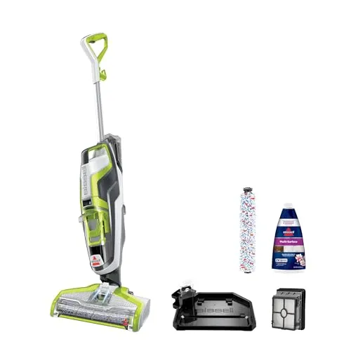 BISSELL CrossWave Floor and Area Rug Cleaner, Wet-Dry Vacuum with Bonus Brush-Roll and Extra Filter, 1785A , Green vacuum