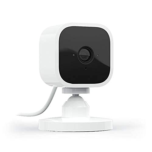 Blink Mini – Compact indoor plug-in smart security camera, 1080p HD video, night vision, motion detection, two-way audio,
