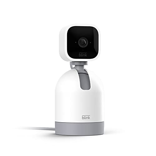 Blink Mini Pan-Tilt Camera | Rotating indoor plug-in smart security camera, two-way audio, HD video, motion detection, Works