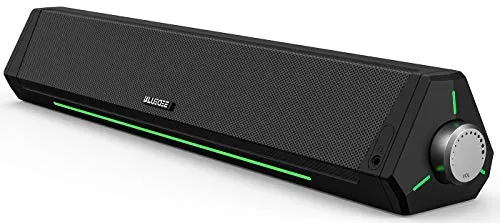 Bluedee Computer Speakers, Bluetooth Soundbar, HiFi Stereo, 3.5mm Aux-in Connection, USB Powered Speakers for Desktop