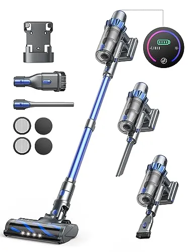 Buture Pro Cordless Vacuum Cleaner, 450W 38KPA Stick Vacuum with Intelligent Auto Mode, Color Touch Display, Up to 55Mins,