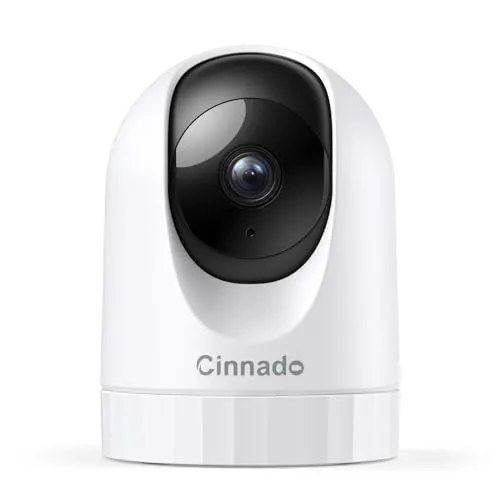 Cinnado Security Camera Indoor-2K 360° WiFi Cameras for Home Security，Pet/Dog/Baby Camera with Phone app, 2-Way Audio, Night