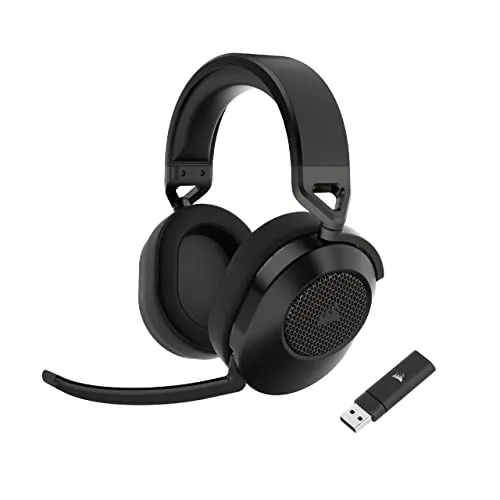 Corsair HS65 Wireless Multiplatform Gaming Headset with Bluetooth - Dolby Audio 7.1 - Omni-Directional Microphone - iCUE