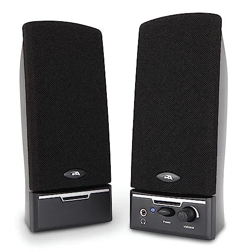 Cyber Acoustics CA-2014 Computer Speakers, Full Stereo Sound, Convenient Controls, Easy Setup computer speaker