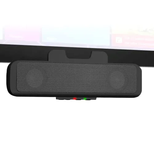 Cyber Acoustics USB Speaker Bar (CA-2890) – Stereo USB Powered Speaker, Easily Clamps to Monitor, Convenient Controls