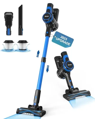 DEVOAC Cordless Vacuum Cleaner, Lightweight with Rechargeable Battery, Convenient 7 in 1 Handheld Stick Vacuum Cleaner with