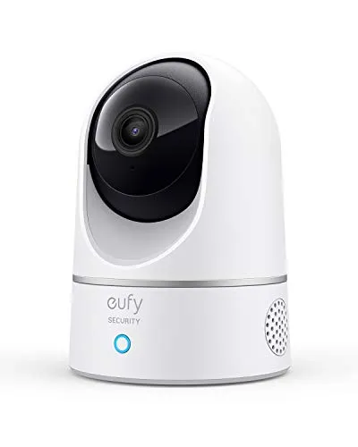 eufy Security Indoor Cam E220, Pan & Tilt, Indoor Security Camera, 2K - 3 MP Wi-Fi Plug-in, Voice Assistant Compatibility,