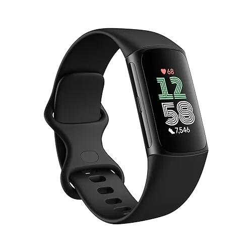 Fitbit Charge 6 Fitness Tracker with Google apps, Heart Rate on Exercise Equipment, 6-Months Premium Membership Included,