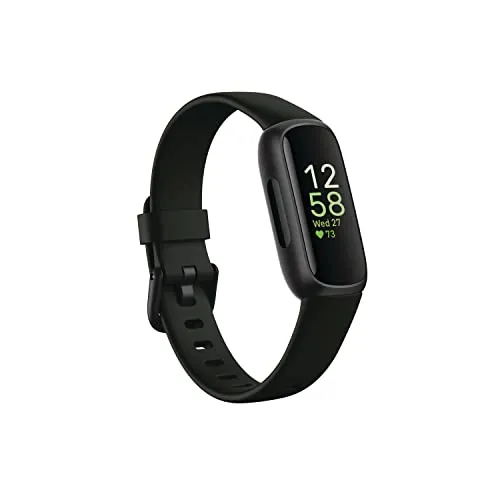 Fitbit Inspire 3 Health &-Fitness-Tracker with Stress Management, Workout Intensity, Sleep Tracking, 24/7 Heart Rate and