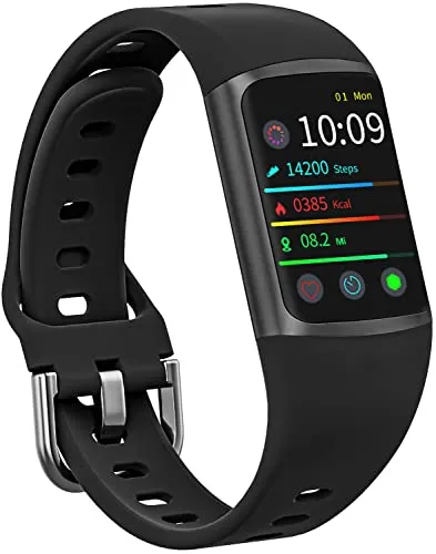 FITVII Fitness Tracker with 24/7 Heart Rate and Blood Pressure Monitor, Blood Oxygen HRV Sleep Tracking Smart Watch, Calorie