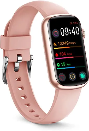 FITVII Slim Fitness Tracker with Blood Oxygen, Blood Pressure, 24/7 Heart Rate and Sleep Tracking, IP68 Waterproof Activity