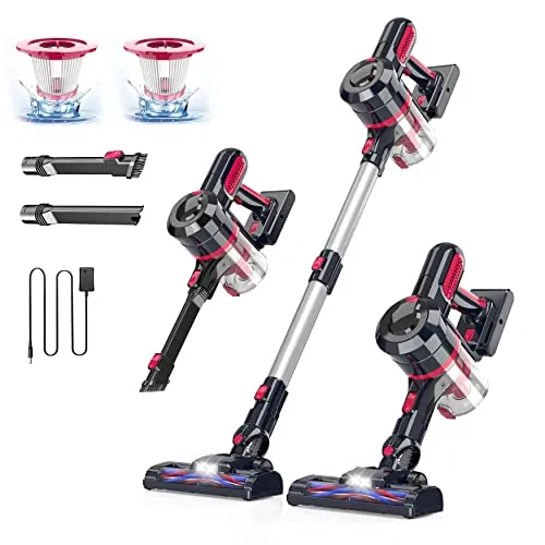 Foppapedretti Cordless Vacuum Cleaner, 25Kpa Powerful Suction Stick Vacuum, 35Mins Long Runtime, Lightweight Handheld Vacuum