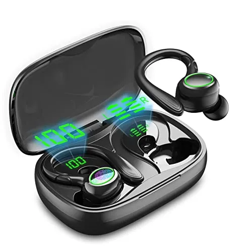 GJB Wireless Earbuds, 60H Playback Bluetooth 5.3 Headphones,Noise Cancelling Wireless Headphones with LED Battery Display, 4