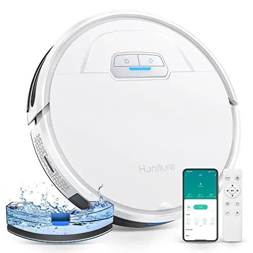 HONITURE Robot Vacuum and Mop Combo, 4000pa Strong Suction, G20 Robot Vacuum Cleaner with Self-Charging, 150Mins Max,