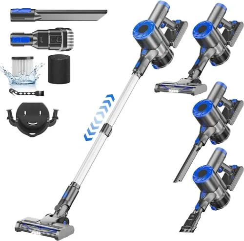 HOTAWELl HOTAWELI Cordless Vacuum Cleaner,6-in-1 Powerful Suction Stick Vacuum with 2200 mAh Battery,Lightweight