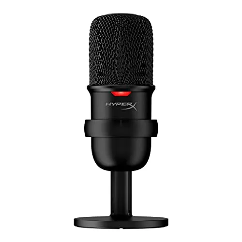 HyperX SoloCast – USB Condenser Gaming Microphone, for PC, PS4, PS5 and Mac, Tap-to-Mute Sensor, Cardioid Polar Pattern,