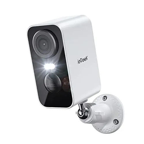 ieGeek Security Cameras Wireless Outdoor, 2K 3MP Battery Powered WiFi Security Camera with Spotlight & Siren Alarm, 2-Way