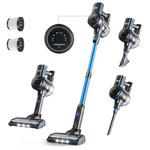 INSE S7P Cordless Vacuum Cleaner, 26Kpa Stick Vacuum with Strong Brushless Motor, 6 in 1 Lightweight Stick Cleaner 45 Min