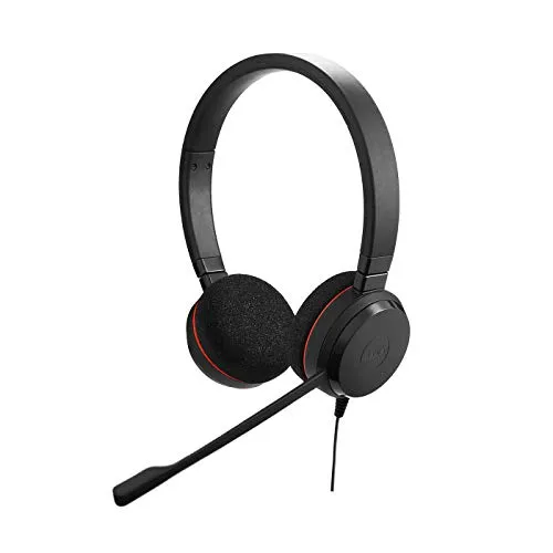 Jabra Evolve 20 UC Wired Headset, Stereo Professional Telephone Headphones for Greater Productivity, Superior Sound for