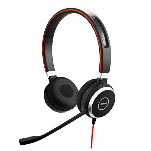 Jabra Evolve 40 Professional Wired Headset, Stereo, MS-Optimized – Telephone Headset for Greater Productivity, Superior