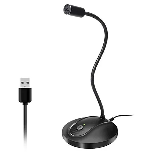 JOUNIVO USB Microphone, Computer PC Microphone with Mute Button for Streaming, Podcasting, Vocal Recording; Gaming Mic for