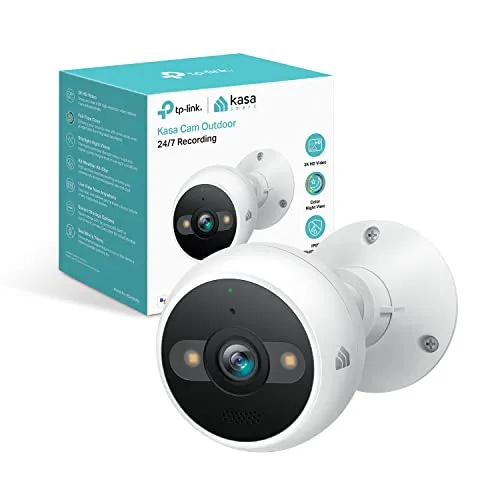 Kasa Smart Kasa 4MP 2K Security Camera Outdoor Wired, IP65, Starlight Sensor & 98 Ft Night Vision, Motion/Person Detection,