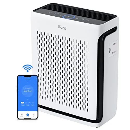 LEVOIT Air Purifiers for Home Large Room Bedroom Up to 1110 Ft² with Air Quality and Light Sensors, Smart WiFi, Washable