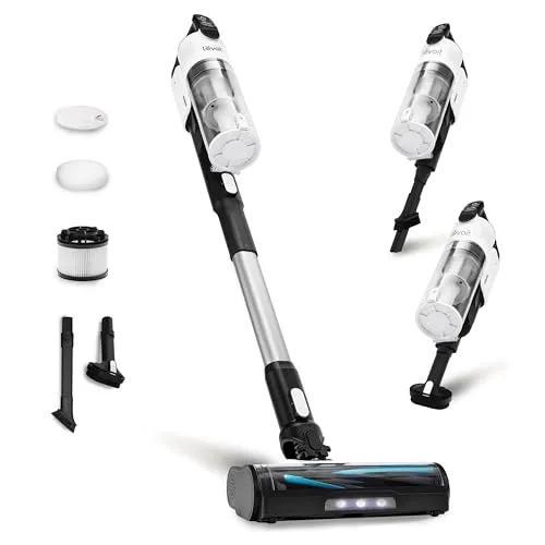 LEVOIT Cordless Vacuum Cleaner, Stick Vac with Tangle-Resistant Design, Up to 50 Minutes, Powerful Suction, Rechargeable,