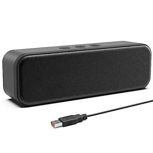 LIELONGREN [Newer] USB Computer Speakers for Desktop, Laptop Speaker, PC Speaker, Small Computer Soundbar with Hi-Quality