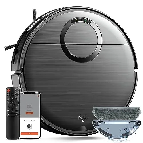 MAMNV Robot Vacuum and Mop Combo, 2 in 1 Mopping Robot Vacuum Cleaner with Schedule, Wi-Fi/App/Alexa, 2000Pa Max Suction,