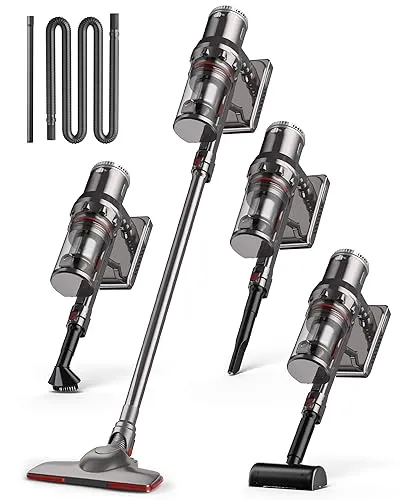 MOYSOUL Cordless Vacuum Cleaner - 9 in 1 Stick Vacuum with 30000pa Powerful Suction & 600W Brushless Motor for Pet Hair