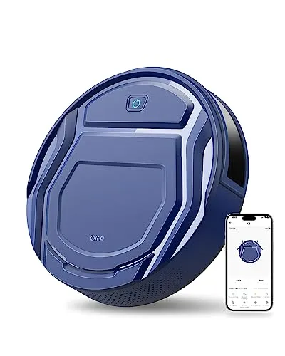 OKP Life K2 Robot Vacuum Cleaner 1800 mAh, Blue robot vacuum