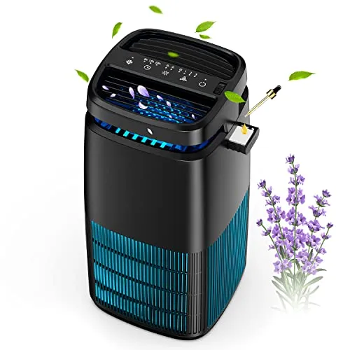 POMORON MJ002H 4-in-1 Air Purifiers for Home, H13 True Hepa Filter, Air Ionizer Negative Ion Generator and UV, Filter 0.3