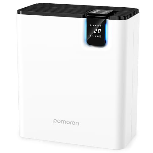 POMORON MJ005H Air Purifiers for Home Large Room Air Quality Sensors PM2.5 Readings H13 True HEPA Air Purifiers Filter