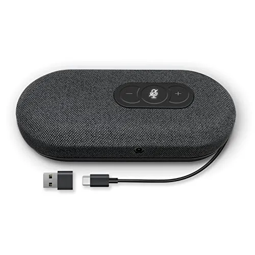RayBit USB Speakerphone, Conference Computer Speakers with Microphone for Home Office Calls, 360 Degree Enhanced Voice