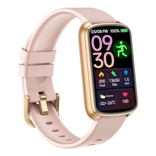 RLQA Fitness Tracker, 1.47" Smart Watch with 24/7 Heart Rate Blood Pressure Blood Oxygen Monitor,Sleep