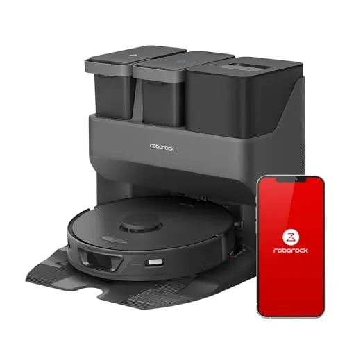 roborock S7 Max Ultra Robot Vacuum and Mop Combo, Auto Mop Drying/ Washing, Self-Emptying, Self-Refilling, 5500Pa Suction,