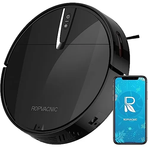 ROPVACNIC Robot Vacuum Cleaner with 3000Pa Cyclone Suction, APP/Voice/Remote Control, Automatic Self-Charging Robotic