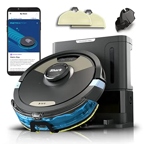 Shark AI Ultra 2-in-1 Robot Vacuum & Mop with Sonic Mopping, Matrix Clean, Home Mapping, HEPA Bagless Self Empty Base and 2