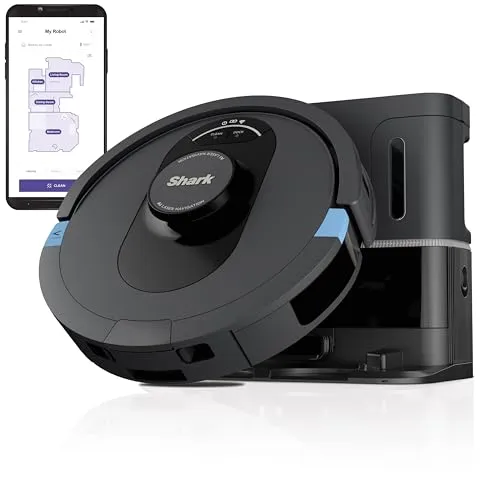 Shark AV2501S AI Ultra Robot Vacuum, with Matrix Clean, Home Mapping, 30-Day Capacity HEPA Bagless Self Empty Base, Perfect