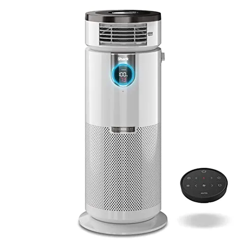 Shark HC502 3-in-1 Clean Sense Air Purifier MAX, Heater & Fan, HEPA Filter, 1000 Sq Ft, Oscillating, Large Rooms, Kitchens,