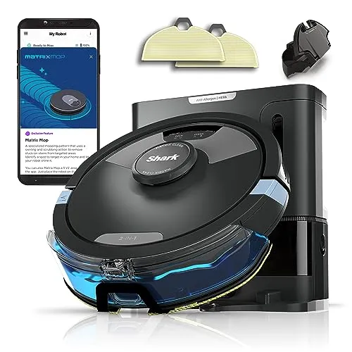 Shark Matrix Plus 2 in1 Robot Vacuum & Mop with Sonic Mopping, Matrix Clean, Home Mapping, HEPA Bagless Self Empty Base,