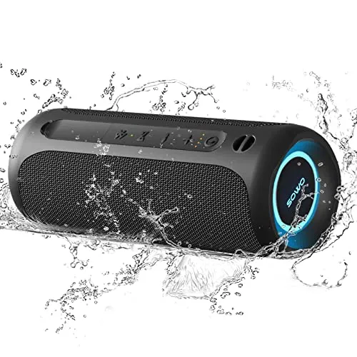SOWO Portable Speaker, Wireless Bluetooth Speaker, IPX7 Waterproof, 25W Loud Stereo Sound, Bassboom Technology, TWS Pairing,