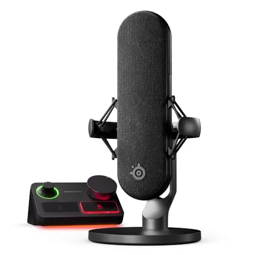 SteelSeries Alias Pro Kit — XLR Mic + Stream Mixer — 3x Bigger Capsule for Gaming, Streaming and Podcasting — USB/XLR