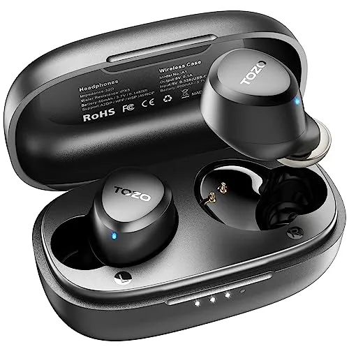 TOZO A1 Mini Wireless Earbuds Bluetooth 5.3 in Ear Light-Weight Headphones Built-in Microphone, IPX5 Waterproof, Immersive