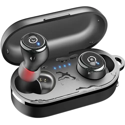 TOZO T10 Wireless Earbuds Bluetooth 5.3 Headphones, App Customize EQ, Ergonomic Design, 55H Playtime, Wireless Charging